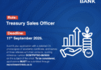 Nafasi za Kazi Treasury Sales Officer