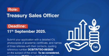 Nafasi za Kazi Treasury Sales Officer