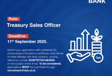 Nafasi za Kazi Treasury Sales Officer