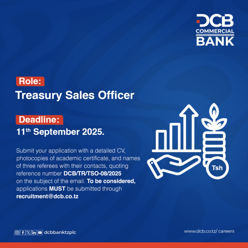 Nafasi za Kazi Treasury Sales Officer