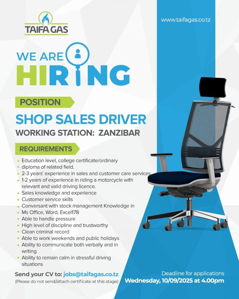 Nafasi za kazi Shop Sales1