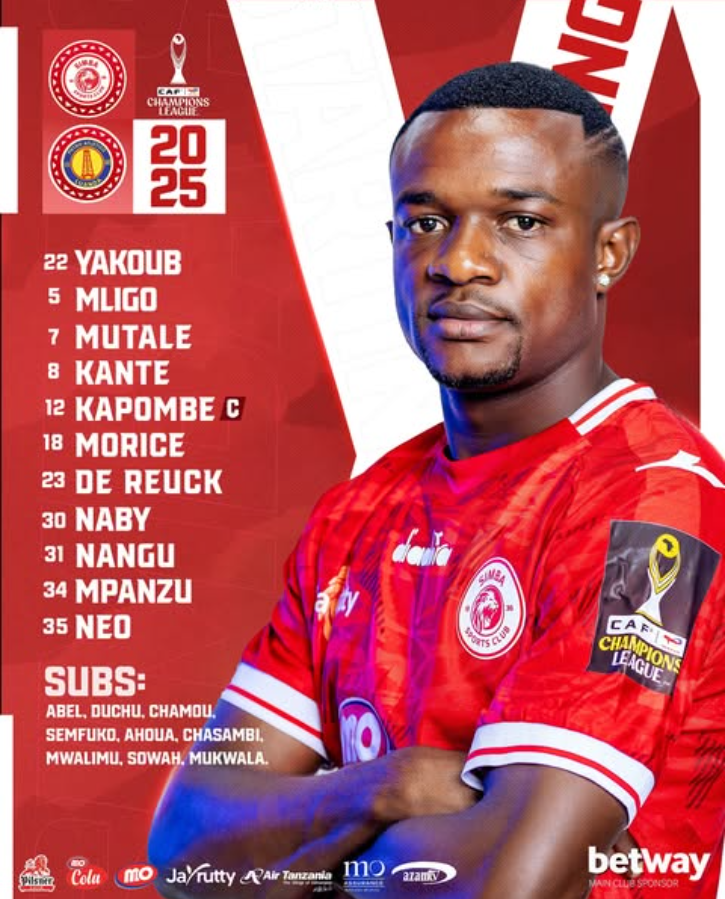 Kikosi cha Simba SC Leo